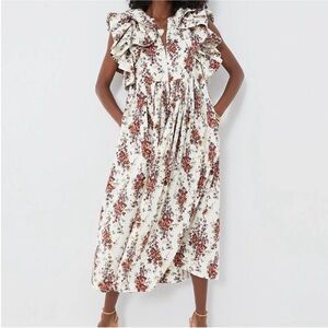 Tuckernuck Mariana Dress - Cerise Falling Flowers.
S. NWT.